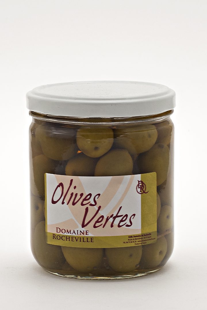 Olives vertes Domaine Rocheville : photo du produit rappelé le 04/07/2025
