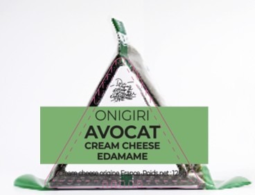 Onigiri avocat cream cheese edamame : photo du produit rappelé le 03/04/2026