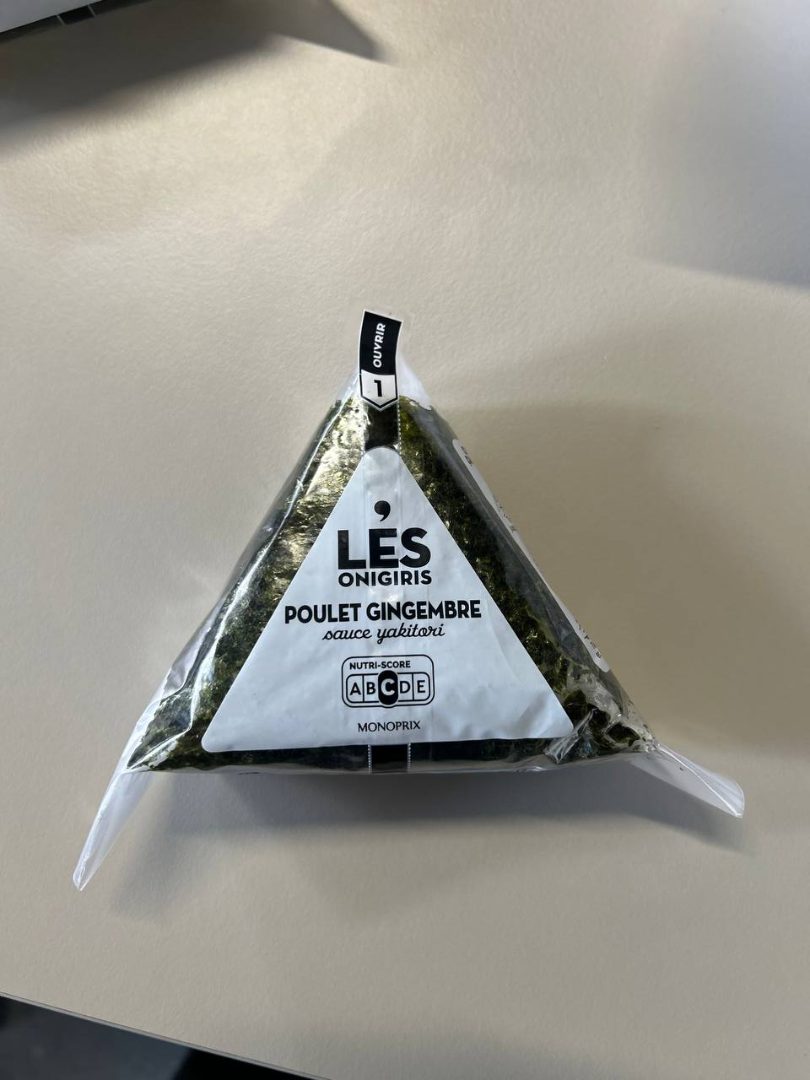 Onigiri poulet gingembre 130g Monoprix : photo du produit rappelé le 04/04/2026