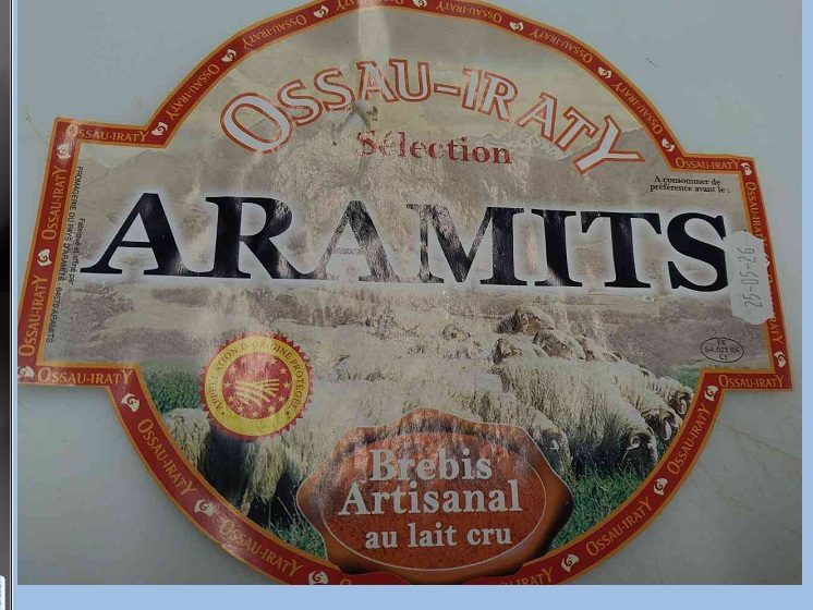 Ossau iraty pur brebis aramits : photo du produit rappelé le 05/03/2026
