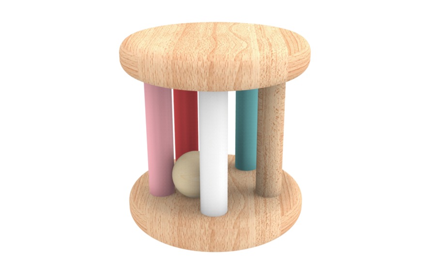 Otf montessori hochet en bois One Two Fun : photo du produit rappelé le 15/04/2022
