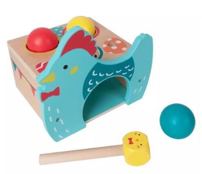 Otf poule en bois fsc a frapper + marteau One Two Fun : photo du produit rappelé le 20/05/2026