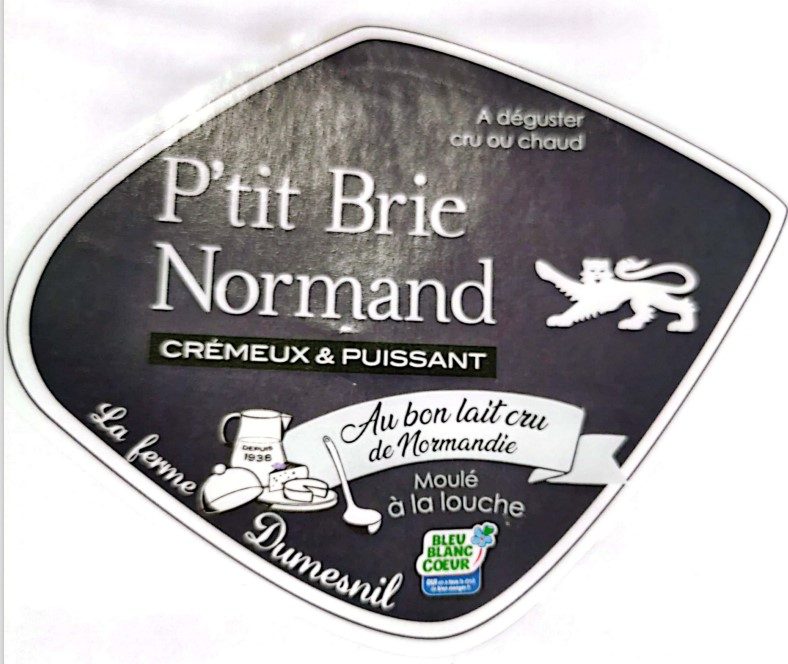 P'tit brie normand La Ferme Dumesnil : photo 2 sur 2 du produit rappelé le 03/03/2022