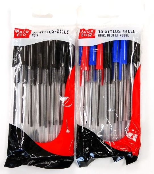Pack stylos B&M : photo du produit rappelé le 31/08/2022