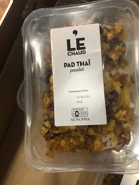 Pad thai 330g Daily Monop : photo du produit rappelé le 18/07/2025