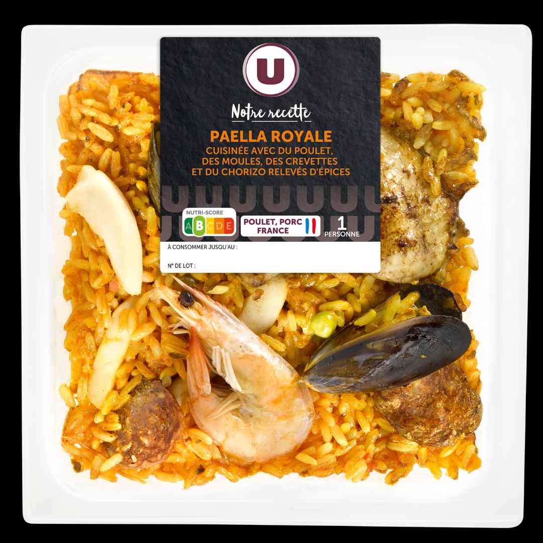 Paëlla royale 350g et 1.2kg pe U : photo du produit rappelé le 08/10/2021