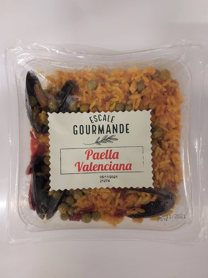 Paëlla valenciana Escale Gourmande : photo du produit rappelé le 08/10/2021