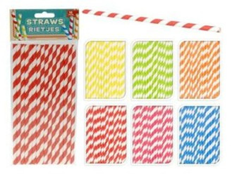 Pailles a boire, motif rayures, papier Straws Rietjes : photo du produit rappelé le 20/07/2022