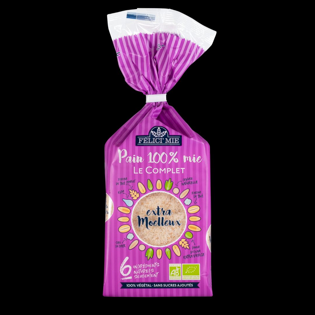 Pain 100% mie le classique 300g & pain 100% mie le complet 300g Felici'mie : photo du produit rappelé le 04/07/2025