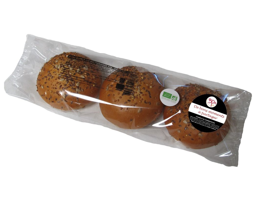 Pain burger biologique 85g graines BPA : photo du produit rappelé le 25/11/2024