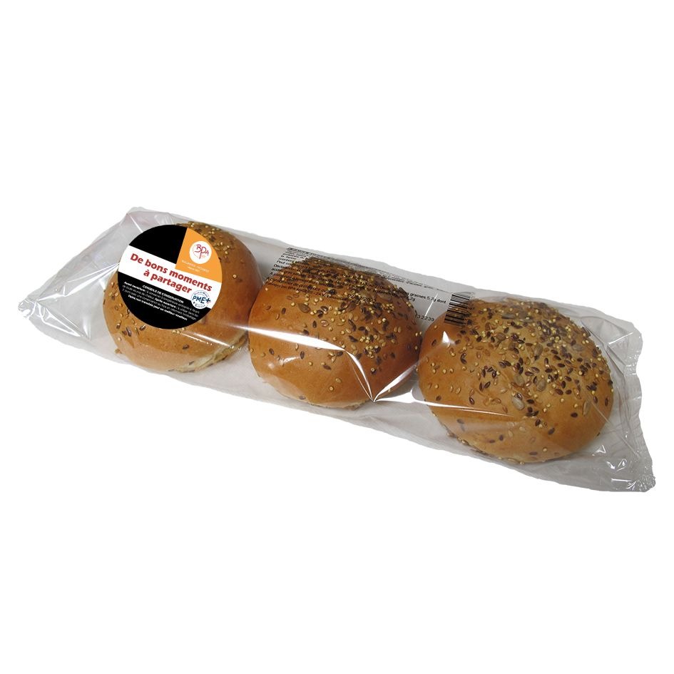 Pain burger brioche graines 85g BPA : photo du produit rappelé le 25/11/2024