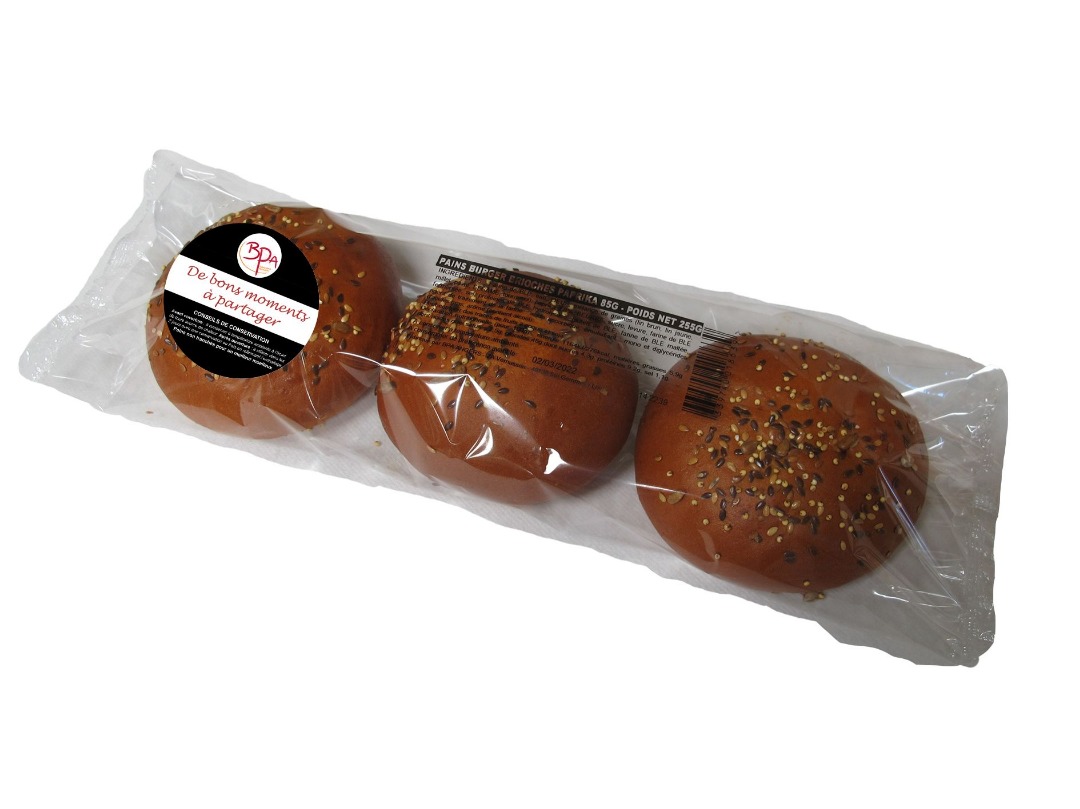Pain burger paprika graines 85g BPA : photo du produit rappelé le 25/11/2024