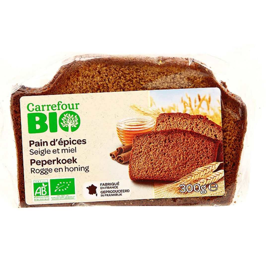 Pain d'épices seigle et miel Carrefour BIO : photo du produit rappelé le 24/08/2022