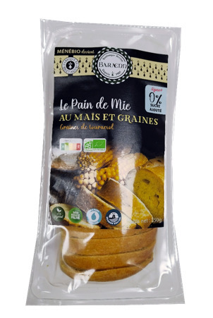 Pain de mie au maïs et graines de tournesol Baraenn : photo du produit rappelé le 15/10/2024