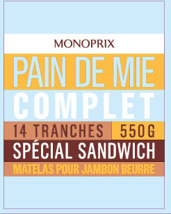 Pain de mie complet 550g - Monoprix : photo du produit rappelé le 18/02/2022