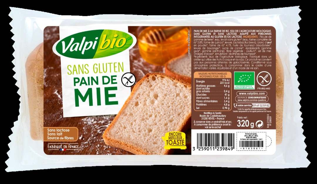 Pain de mie Valpibio : photo du produit rappelé le 22/06/2021