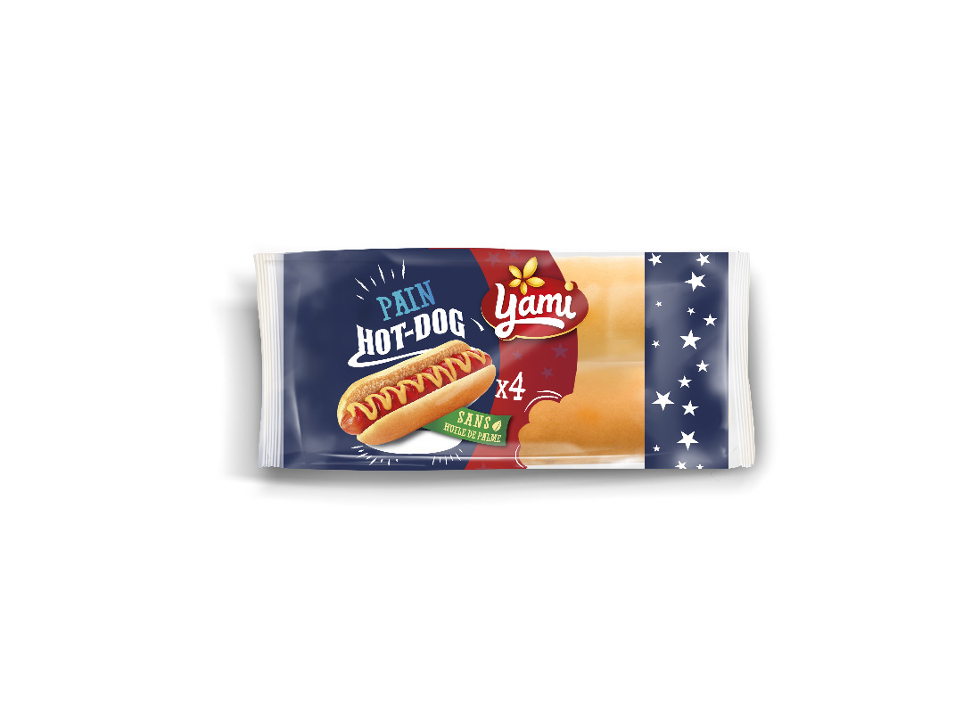 Pain hot dog x4 Yami : photo du produit rappelé le 04/07/2025