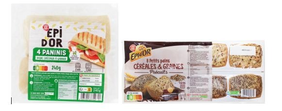 Pains pour panini precuits et petits pains precuits graines EPI d'Or : photo du produit rappelé le 21/03/2024