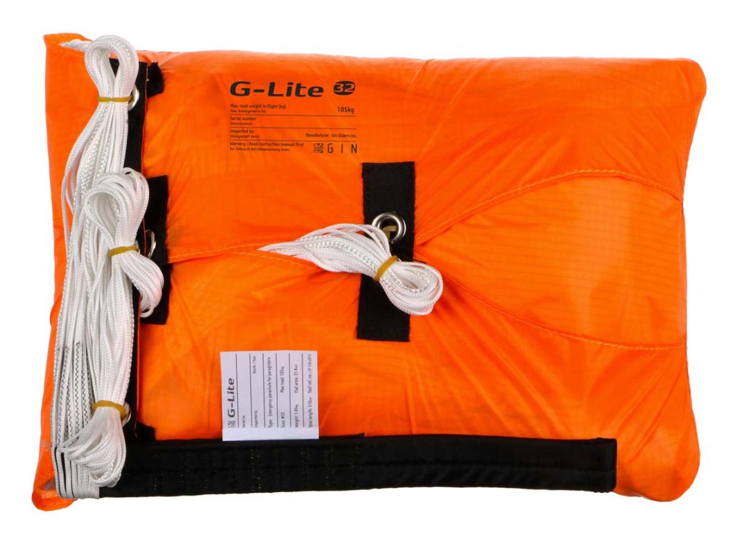 Parachute de secours g-lite Gin Gliders : photo du produit rappelé le 09/11/2022