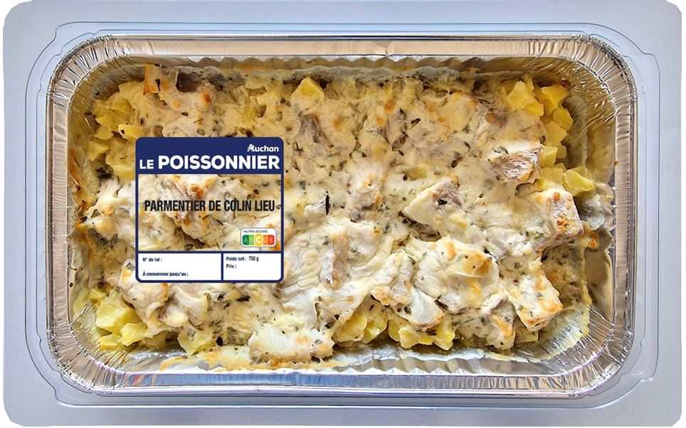 Parmentier de colin lieu 750g Auchan le Poissonnier : photo du produit rappelé le 17/10/2025
