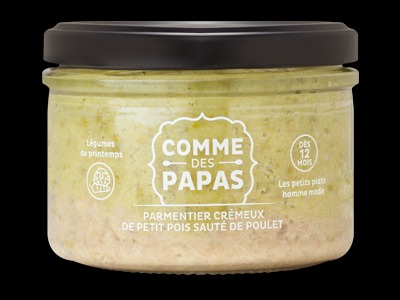 Parmentier petit pois poulet 12 mois Comme des Papas : photo du produit rappelé le 25/06/2021