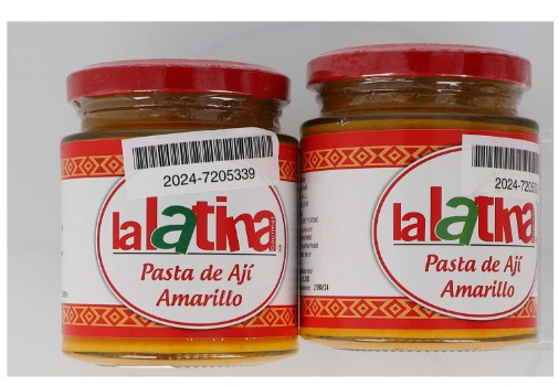 Pasta de aji amarillo (pâte de piment) La Latina Pastas : photo du produit rappelé le 05/03/2025