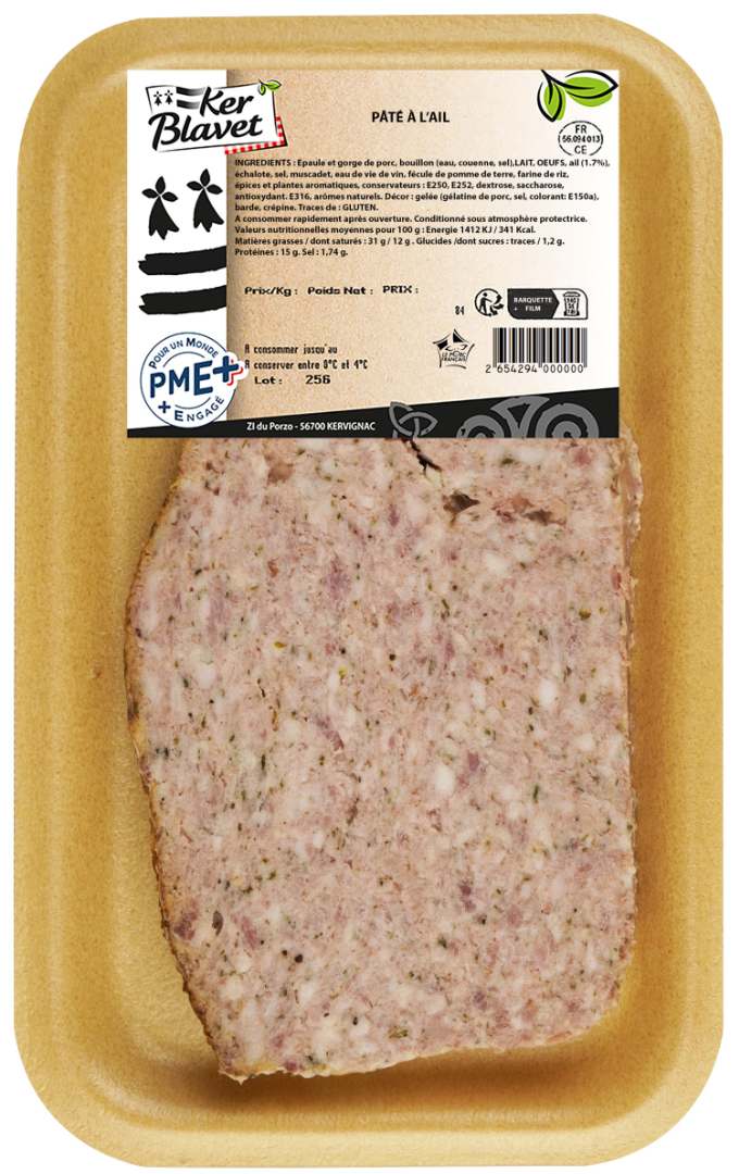 Pâté à l'ail Ker Blavet : photo du produit rappelé le 09/10/2026