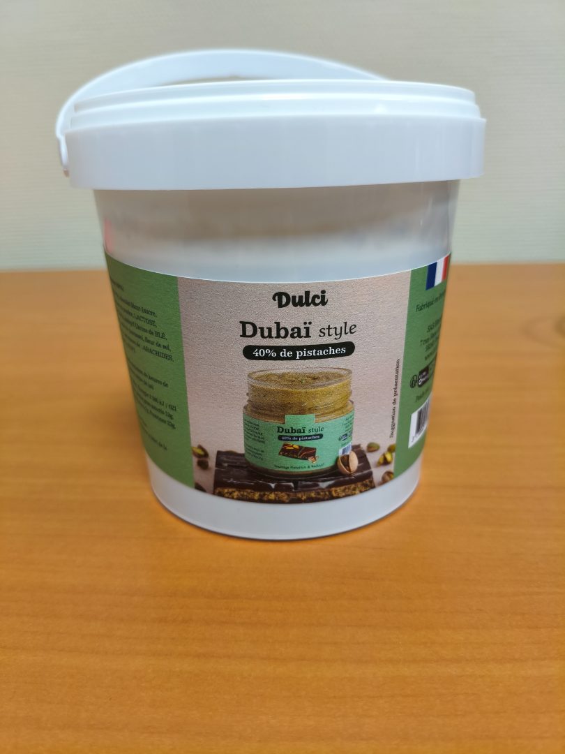 Pâte à tartiner dulci dubaï style 40 % pistache : photo du produit rappelé le 13/05/2026