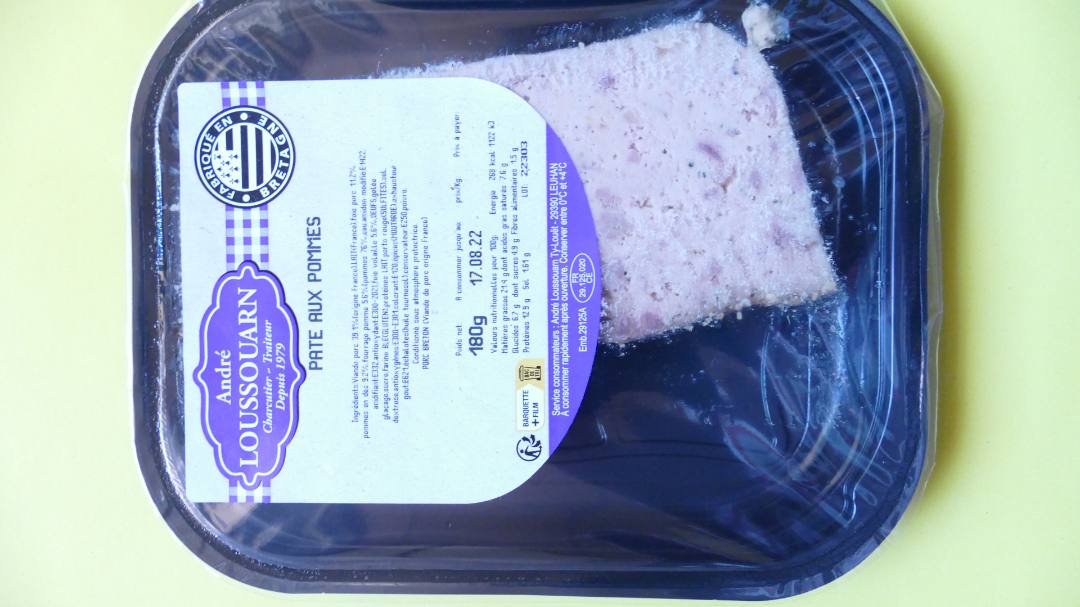 Pate aux pommes Andre Loussouarn : photo du produit rappelé le 04/08/2022