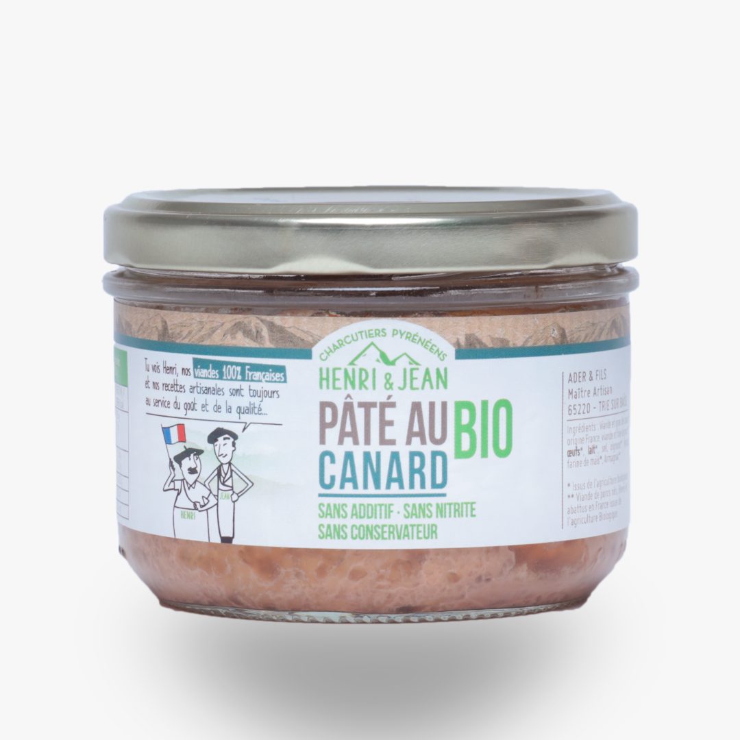 Pâté canard bio Henri et Jean : photo du produit rappelé le 20/11/2025