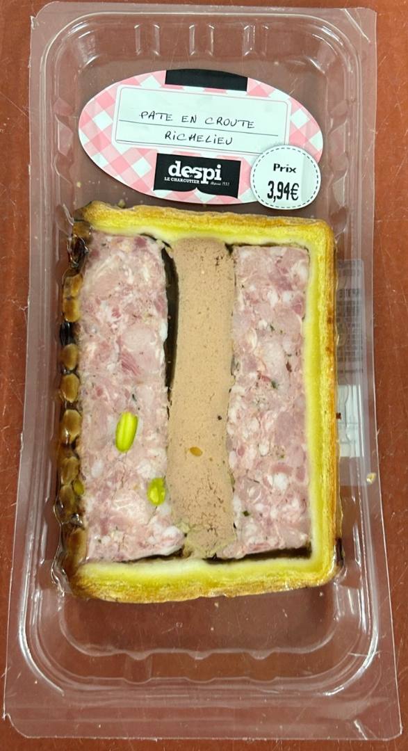 Pate croute richelieu Despi le Charcutier : photo du produit rappelé le 08/03/2025