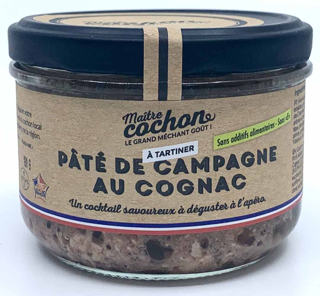 Pate de campagne au cognac 180g Maitre Cochon : photo du produit rappelé le 11/07/2023
