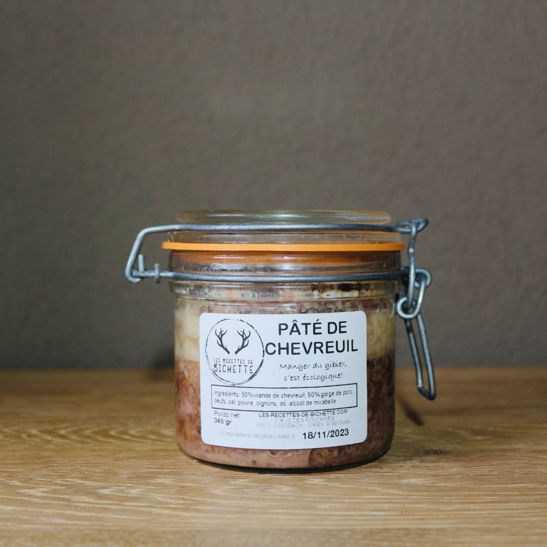 Pâté de chevreuil Les Recettes de Bichette : photo du produit rappelé le 17/05/2024