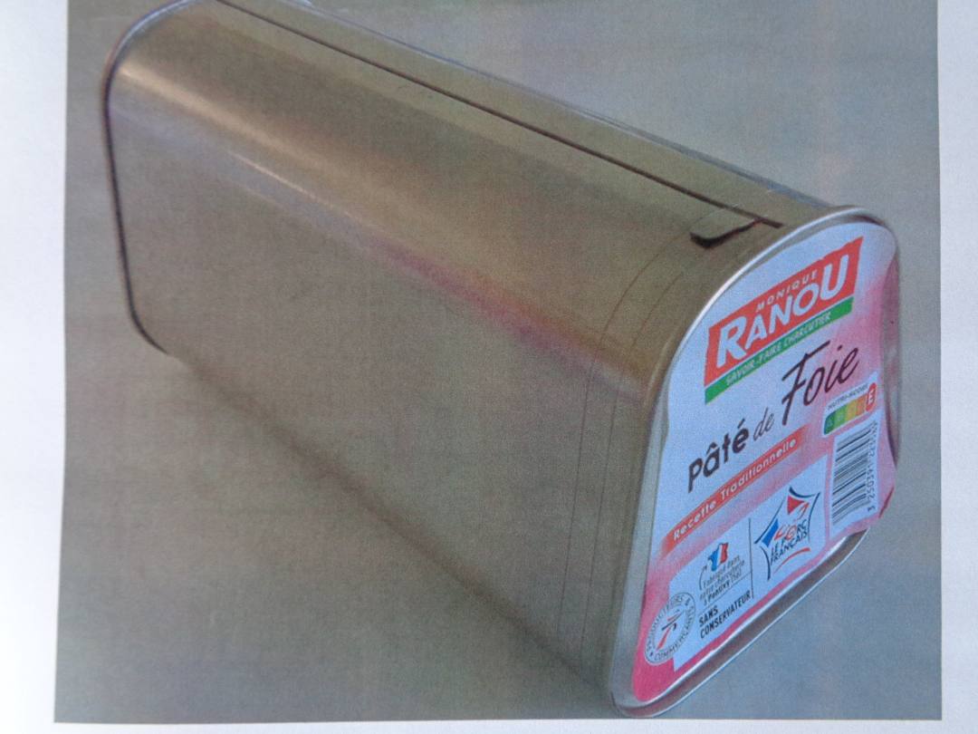 Pâté de foie 1kg Monique Ranou : photo du produit rappelé le 28/07/2023