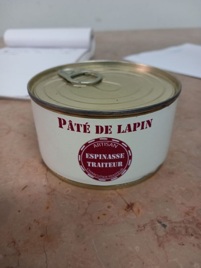 Pâté de lapin espinasse traiteur : photo du produit rappelé le 24/01/2024