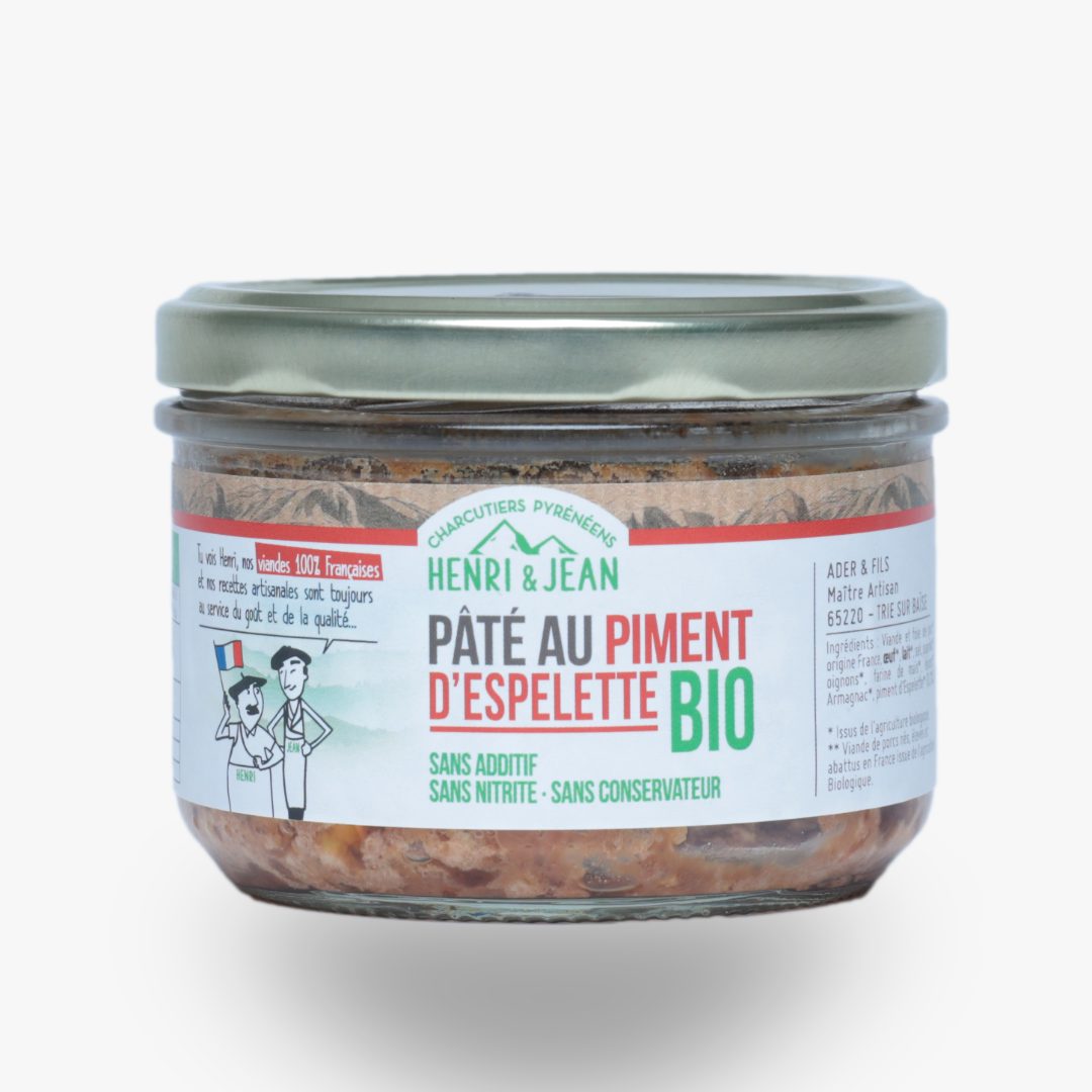 Pâté de porc au piment d'espelette bio Henri et Jean : photo du produit rappelé le 05/11/2025