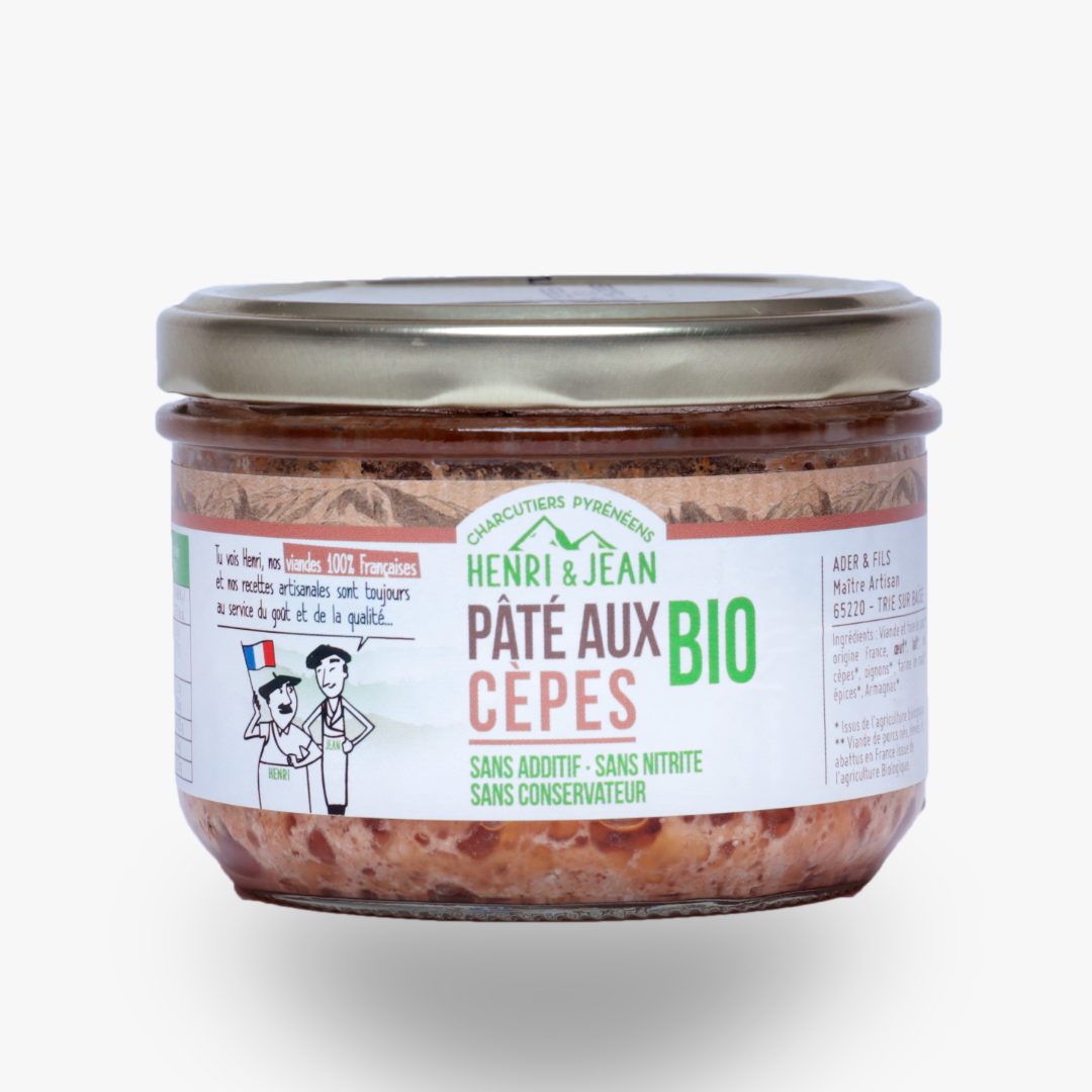 Pâté de porc aux cèpes bio Henri et Jean : photo du produit rappelé le 05/11/2025