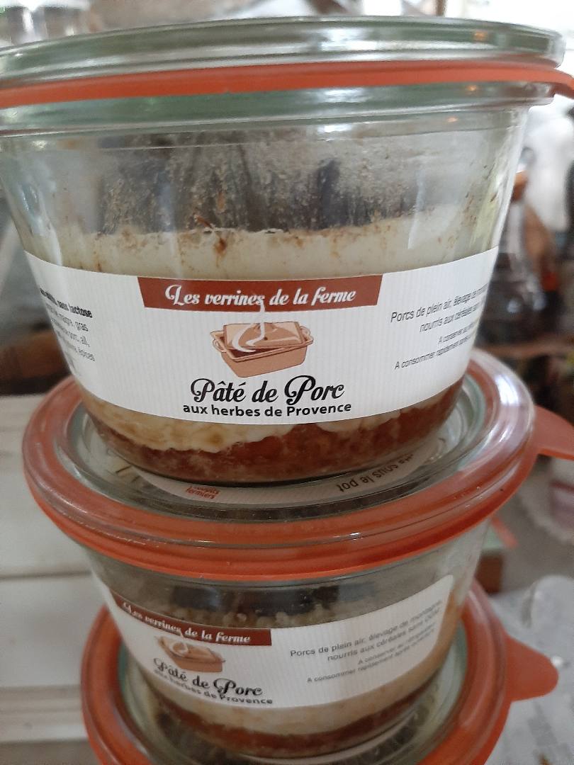 Paté de porc rillettes de porc fromage de tete les verrines Gaec le Merinos : photo du produit rappelé le 16/06/2021