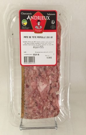 Pate de tete 200g Andrieux : photo du produit rappelé le 24/10/2025