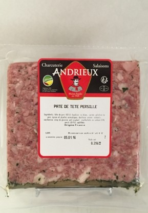 Pate de tete 400g Andrieux : photo du produit rappelé le 22/10/2025