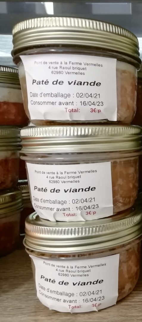 Pâté de viande : photo du produit rappelé le 03/06/2021