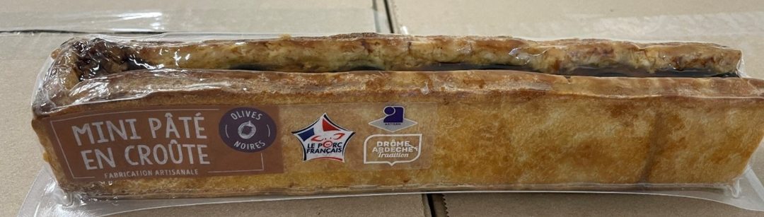 Pate en croute cocktail aux olives : photo du produit rappelé le 17/10/2022