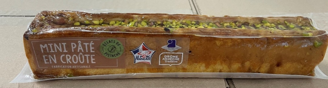Pate en croute cocktail nature pistache : photo du produit rappelé le 17/10/2022