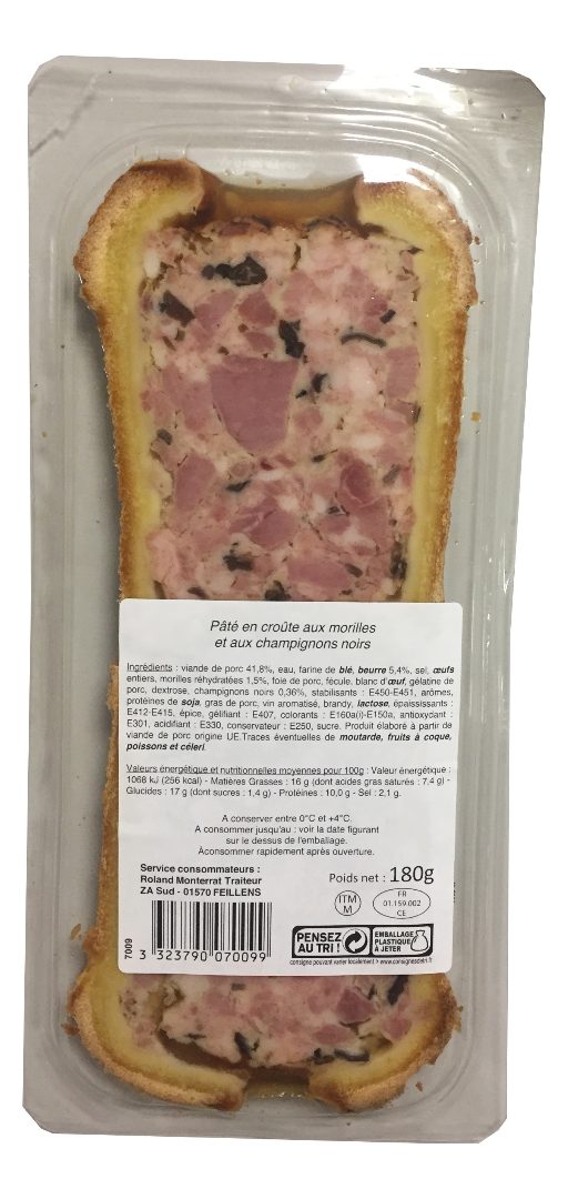 Pâté en croûte en tranches Maison Monterrat : photo 5 sur 5 du produit rappelé le 17/10/2022