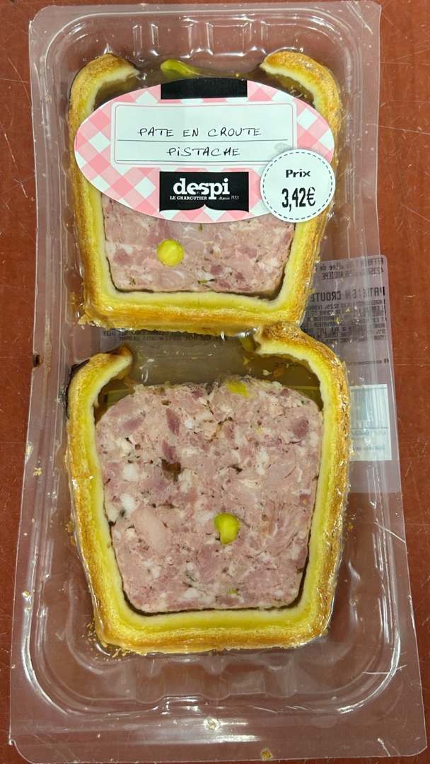 Pate en croute pistache Despi le Charcutier : photo du produit rappelé le 08/03/2025