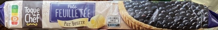 Pâte feuilletée pur beurre 230g Toque du Chef : photo du produit rappelé le 06/05/2024