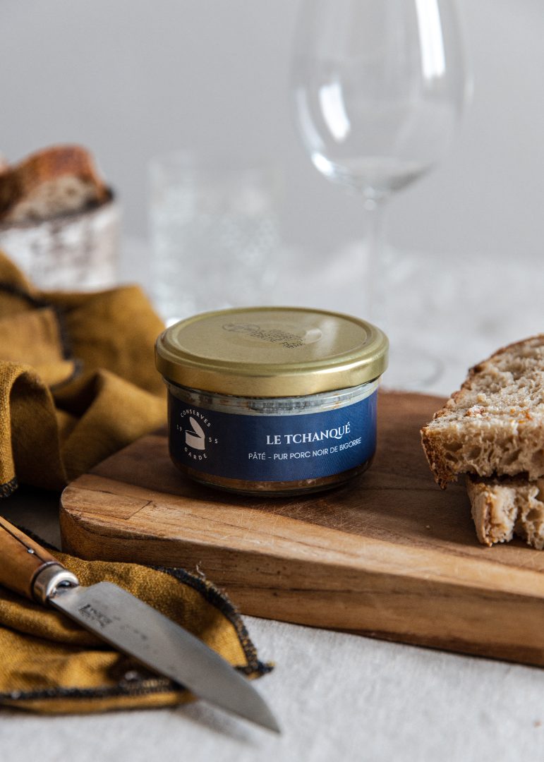 Pâté le tchanqué au porc noir de bigorre 130gr Conserves Garde : photo du produit rappelé le 04/12/2024