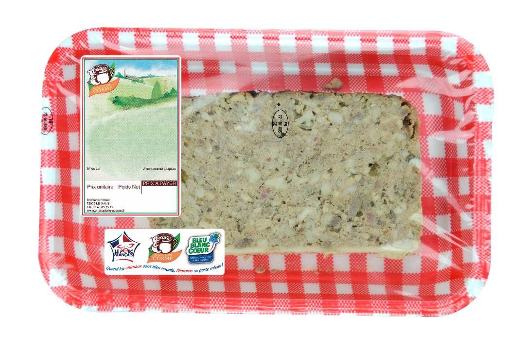 Pâté sarthois tranche Charcuterie Cosme : photo du produit rappelé le 23/02/2026