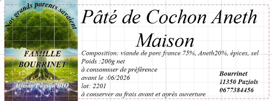 Patés Bourrinet : photo du produit rappelé le 28/07/2026