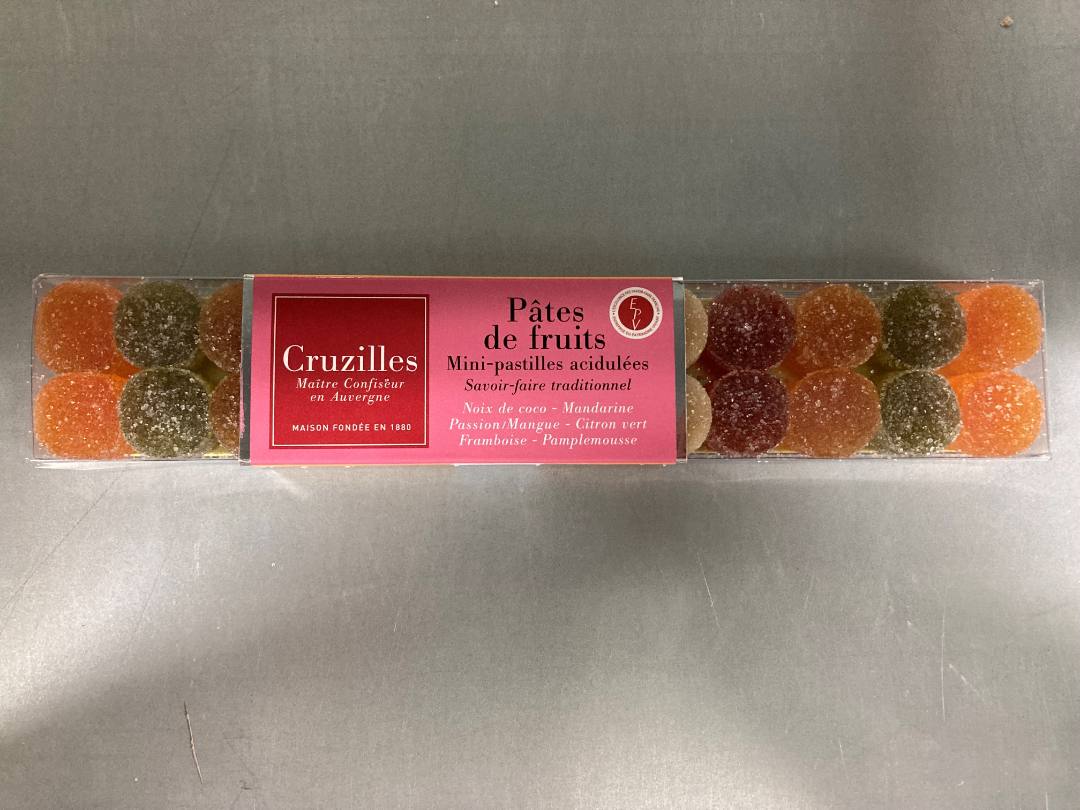 Pâtes de fruits mini-pastilles acidulées Cruzilles : photo du produit rappelé le 28/11/2022